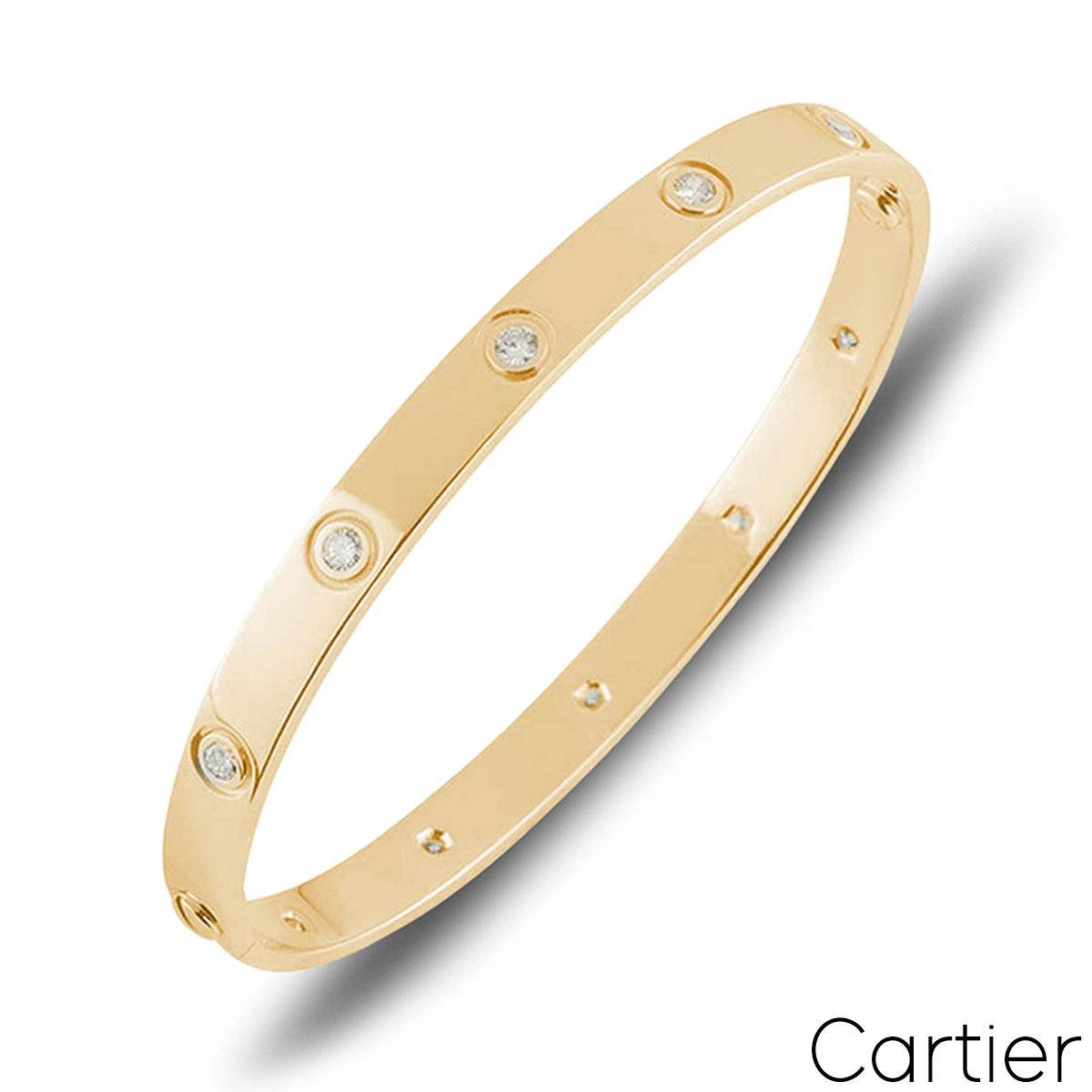 Cartier Yellow Gold Full Diamond Love 